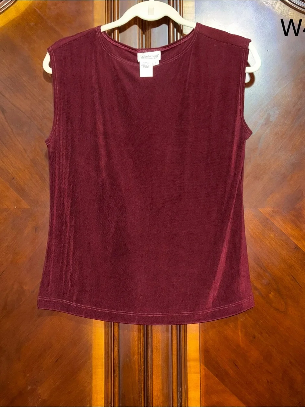 Coldwater Creek Burgundy Velvety Sleeveless Tank